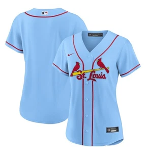 ✅ 115 $ St. Louis Cardinals Baby Blau Nike MLB Replica Baseball Trikot Damen L 💯 - Bild 1 von 10