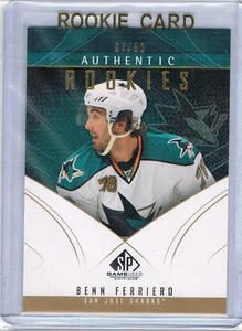 2009-10 BENN FERRIERO UD GAME USED AUTHENTIC ROOKIES GOLD #183 SHARKS #07/50 - Bild 1 von 1