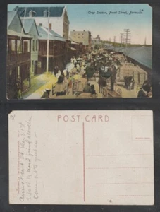Bermuda Postcard Crop Season Front Street Unused - Picture 1 of 3