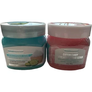 Global Beauty Care Hyalluronic Acid Cotton Candy Exfoliating Sugar Scrub 2pc new - Picture 1 of 4