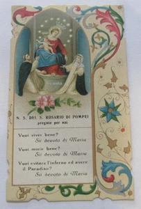 canivet Santino Holy Card Heiliges Bild N.S. Rosenkranz von Pompeji - Bild 1 von 1