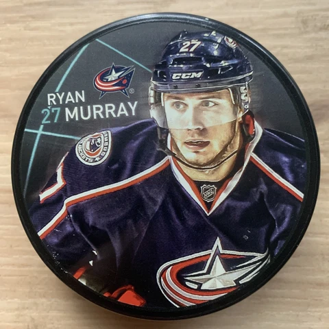 COLUMBUS BLUE JACKETS NHL HOCKEY PUCK RYAN MURRAY #27 PLAYER PHOTO PUCK Cover