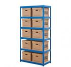 BiGDUG Office Archive Storage Shelving Unit with Document Boxes