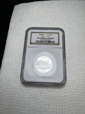 2008 S State Quarter PF69 Ultra Cameo Arizona NGC Certified - Image 1 of 4