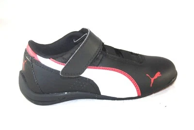 YOUTH PUMA DRIFT CAT 6 V KIDS BLACK-WHITE-HIGH RISK RED CASUAL SHOE 305183-01 - Image 1 of 4