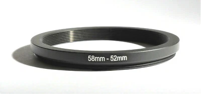 One Brand New 58mm to 52 mm 58-52mm Metal Step-down Stepping Ring Filter Adapter - Image 1 of 4