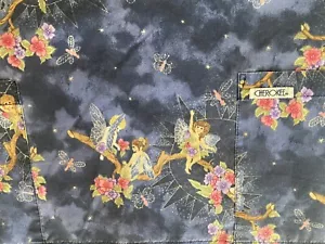 Cherokee Fairies Print Women’s Scrub Top Size L - Picture 1 of 3