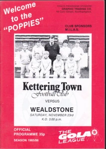 Liga Gola Kettering Town V Wealdstone 1985/86 23-11-1985 - Imagen 1 de 1