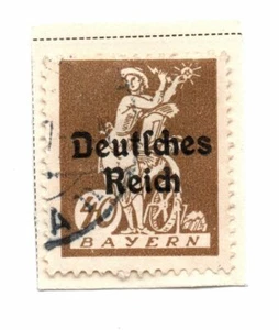 DEUTSCHES REICH BAVARIA Mi. #124I Used Stamp Lightly Hinged 40Pfg - Picture 1 of 1