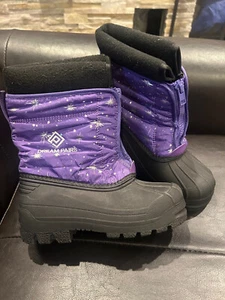 ๐ข DREAM PAIRS Girls Winter Snow Boots Purple & Black Kids Children Size 12 ๐ - Picture 1 of 5
