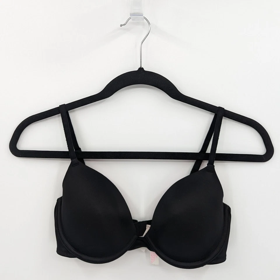 Victoria's Secret PINK Bra Women's 34C Black Demi-READ - Image 1 of 4