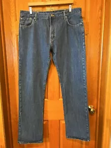 CJ20 All American Clothing Co vaqueros de pierna recta azul hecho en EE. UU. para hombre 40x34 - Imagen 1 de 3