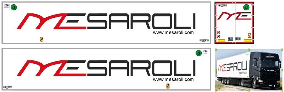 Grafica adesiva "Mesaroli"  Chereau semirimorchi Herpa 1/87 - Immagine 1 di 1