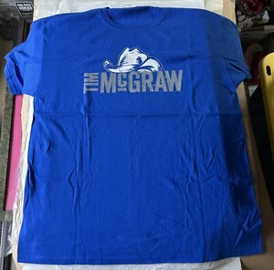 Tim McGraw Concert T-Shirt (XXL) "2011 Tour" Blue Cotton Baseball Style T-shirt - Picture 1 of 5
