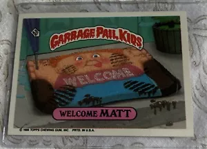 1986 TOPPS Garbage Pail Kids 244a WELCOME MATT NM - Picture 1 of 2