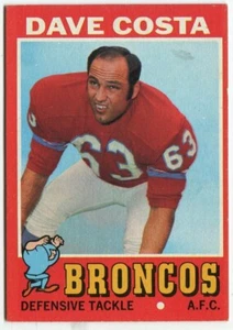 Topps #164 1971 Dave Costa Denver Broncos - Imagen 1 de 2