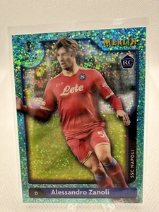 2021-22 Topps Merlin Chrome Alessandro Zanoli Aqua Speckle Refractor RC /199 - Picture 1 of 4