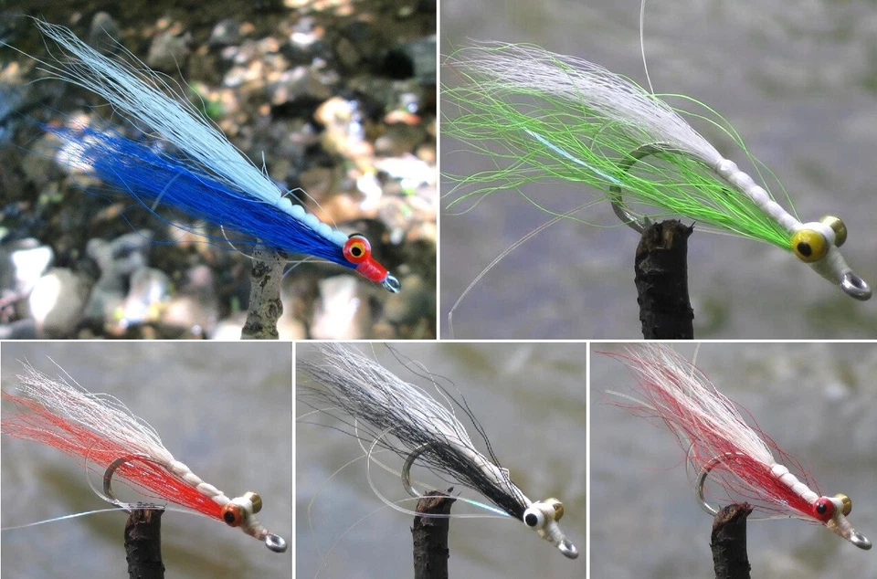 Gilchrist Fliegen. 3 x CLOUSER MINNOWS. Hakengröße 1/0 - Bild 1 von 1