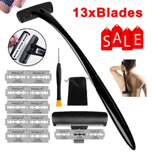 Back Hair Shaver Men Hair Removal Groomer Razor Body Trimmer Body Leg Razor Safe - Picture 1 of 11