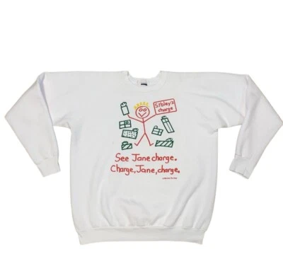 Sudadera De Colección 1986 Soho Tee Shop Para Hombre M Sibleys See Jane Tarjeta de Carga Divertida Foto 1 de 4