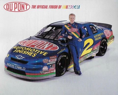 1995 RICKY CRAVEN "DUPONT AUTOMOTIVE FINISHES" #2 NASCAR BUSCH SERIES POSTCARD Cover