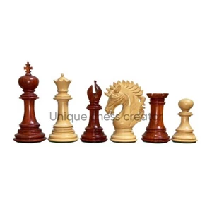 4.6" Luxury Chess Pieces Only Set - Padauk and maple wood - Picture 1 of 6
