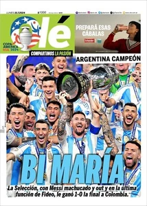 Argentina Copa America Champion 2024 Ole in Spanish Messi , Bi Campeon, Newspape - Picture 1 of 3