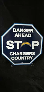 LOS ANGELES CHARGERS DANGER Sign 12x12 Plastic Stop Style PATRIOT COUNTRY - Picture 1 of 1