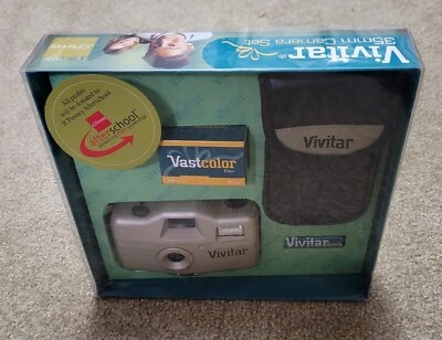 Vintage JCPenney Vivitar Camera Set 35mm Film, Case, & Battery *NEW Sealed Box* - Image 1 of 4