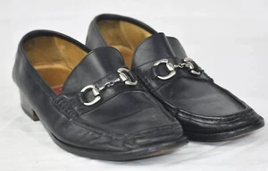 Cole Haan Black With Silver Horsebit Leather Loafers Men’s 11 Slip-on Dress Shoe - Picture 1 of 7