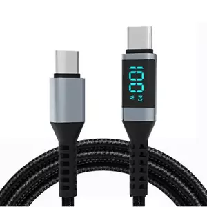 USB-C to USB-C Cable PD 100W Cord LED Display Type-C Charger - Picture 1 of 19