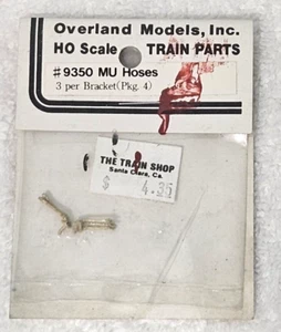 HO Scale Overland Models Brass #9350 MU Hoses - 3 per Bracket (partial pkg of 2) - Picture 1 of 1