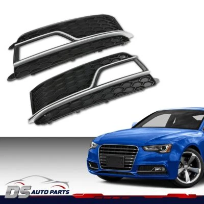 Front Bumper Fit For 2013-2016 Audi S5 A5-S-Line Fog Light Grille Grill Cover - Image 1 of 4