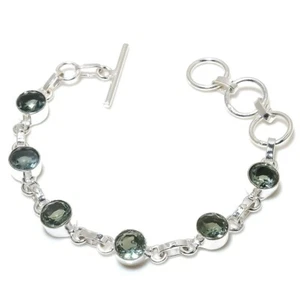 Alexandrite Gemstone Handmade 925 Sterling Silver Jewelry Bracelet Size 7-8" - Picture 1 of 1