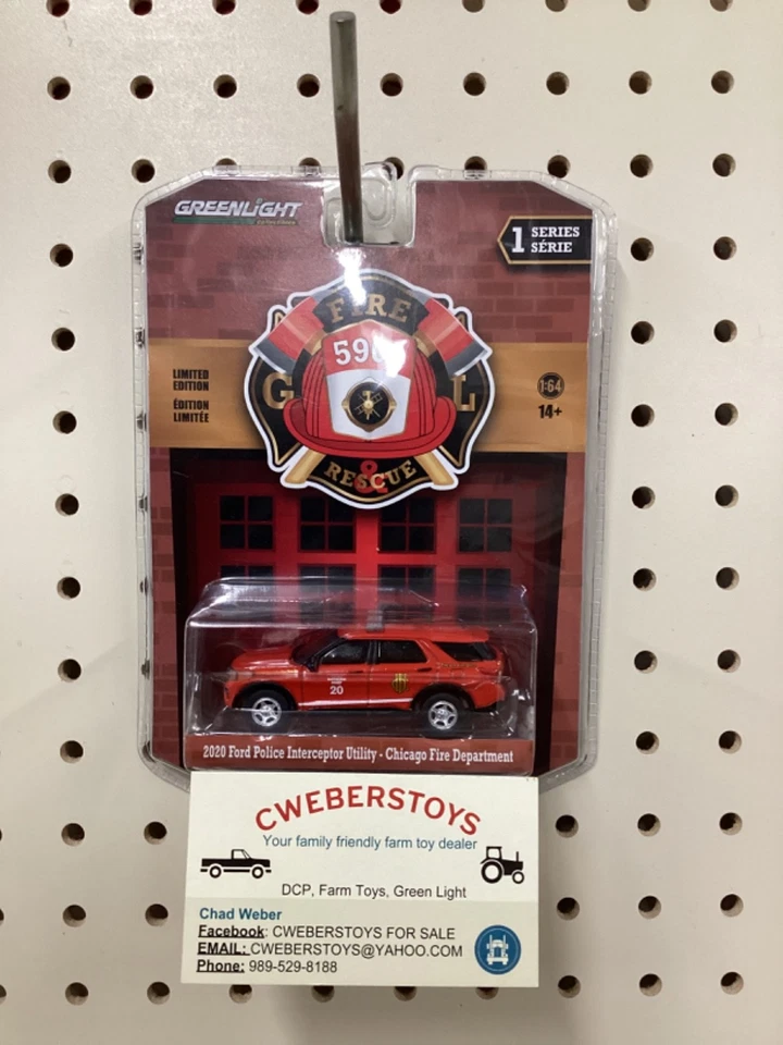 1:64 Greenlight 2020 Ford Police Utility Chicago Fire Department Series 1 - Image 1 of 1