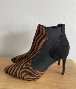 Ravel Amancio Stiefeletten Stilettoabsatz Zebra Print, UK 7 EU 40 - UVP 65£ Ex Con - Bild 1 von 10