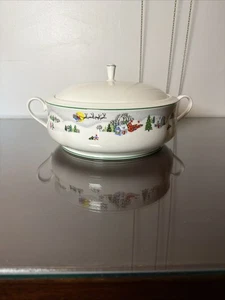 RARE Lenox Sleighride Debut Collection Round Covered Bowl W/lid Nvr Used - Bild 1 von 23
