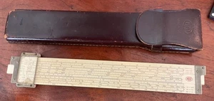 Frederick Post Versalog Rechenschieber 1460 Hemmi Japan braun Lederetui Vintage - Bild 1 von 11