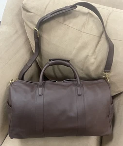Coach Vintage 90er Leder Weekender Duffle Bag dunkelbraun Nr. I9S-0596 Sehr Gut - Bild 1 von 23