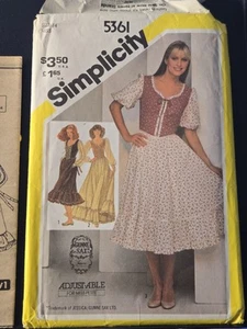 5361 Vintage Simplicity SEWING Pattern Misses Fitted Dress Two Lengths Gunne Sax - Picture 1 of 4