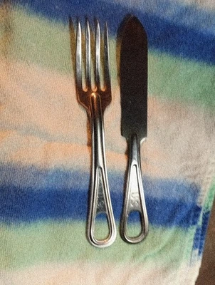 Vintage US Army Mess Kit Set Of 2 Utensils Lot 3 - Image 1 of 2