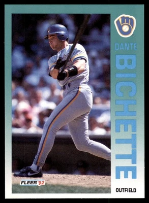 1992 Fleer #173 Dante Bichette Milwaukee Brewers - Image 1 of 2