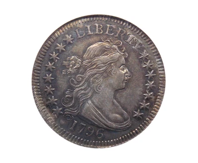 Cuarto de plata busto drapeado 1796 NGC MS61 #001 sin circular sin circular 🔥🔥🔥ECC&C, Inc. Foto 1 de 4