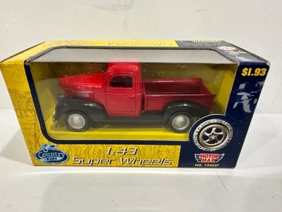 Camioneta pickup Motor Max Diecast vintage 1941 Plymouth Fury roja juguete escala 1:43 Foto 1 de 4