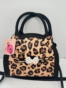 Betsey Johnson Luv Leopard Print Purse/Handbag with Ears Faux Leather New! T10 - Picture 1 of 11