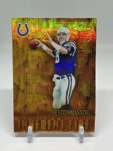 2000 TOPPS FINEST #175 FIRE GOLD REFRACTOR DIE CUT PEYTON MANNING #/100 - Picture 1 of 2