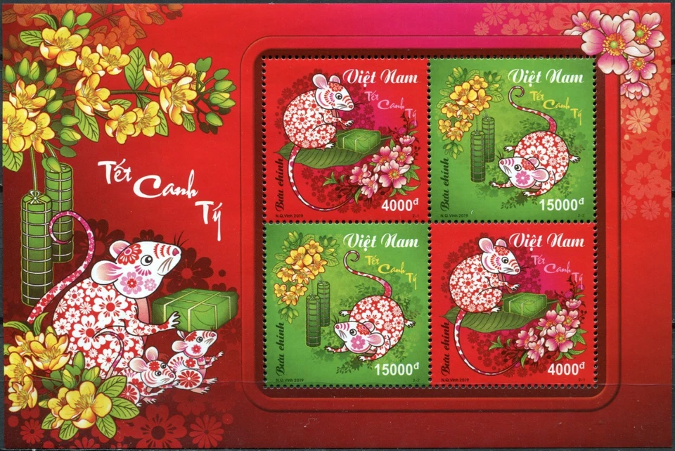 Vietnam 2019. Year of the Rat (MNH OG **) Souvenir Sheet - Image 1 of 1