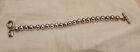 RLL Ralph Lauren Signed Vintage Silver Tone Plated Bead Toggle Back Bracelet 7"