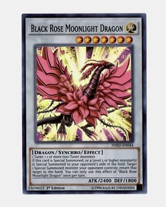 YUGIOH! Black Rose Moonlight Dragon HSRD-EN044 Super Rare 1st Edition NM/M - Picture 1 of 2
