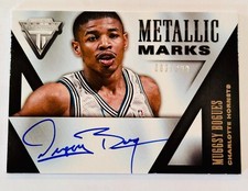 Muggsy Bogues 2013-14 Panini Titanium Metllaic Marks Autograph Auto /299